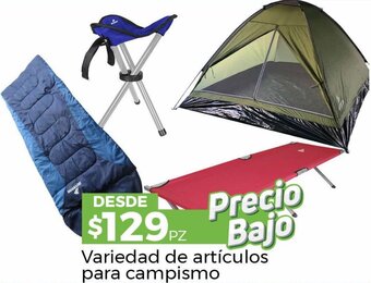 Variedad de Artículos para Campismo