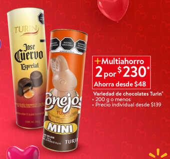 Walmart Turin Variedad de Chocolates 200g oferta