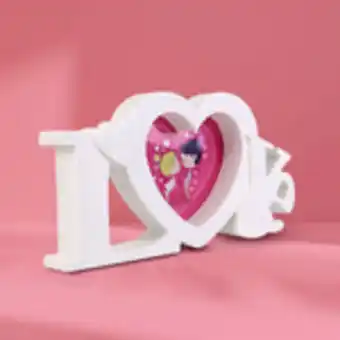 Waldos Portarretratos love con corazón color blanco oferta