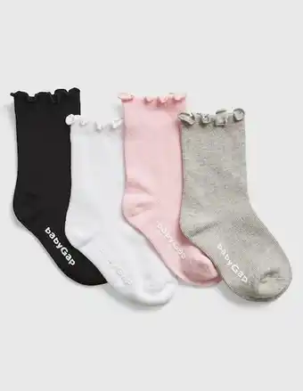 GAP Calcetín de algodón para niña 4 pares oferta