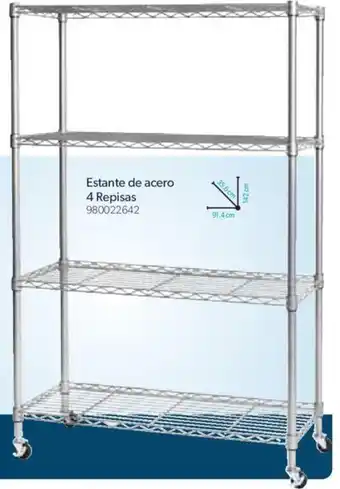 Sam's Club Estante de Acero 4 Repisas oferta