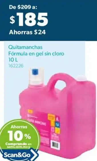 Quitamanchas Fórmula en Gel Sin Cloro 10 L