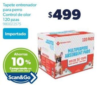 Tapete Entrenador para Perro Control de Olor 120 pzas