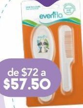 Evenflo set cepillo y peine bebe c/2pzs