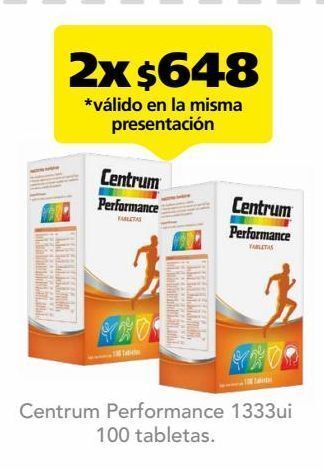 Farmacia San Pablo Centrum performance tab 1333ui caj c/100 oferta