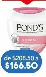 Ponds crem clarant b3 trr c/400gr