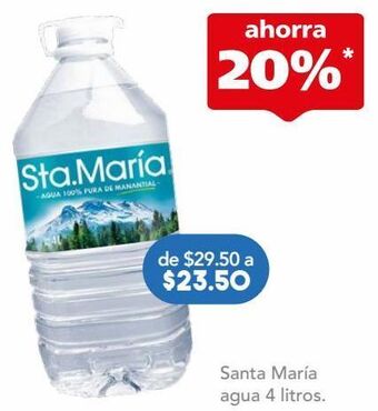Farmacia San Pablo Santa maria agua btl c/4lt oferta