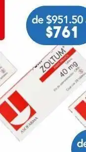 Farmacia San Pablo Zoltum tab 40mg caj c/28 oferta