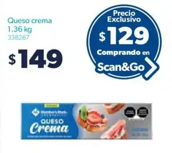 Sam's Club Queso Crema 1.36kg oferta