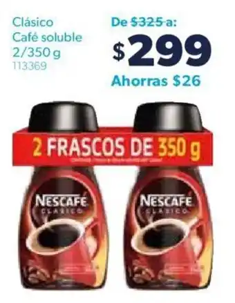 Sam's Club Nescafé Classico Café Soluble 2/350g oferta