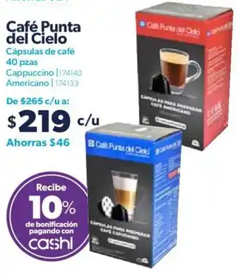 Café Punta del Cielo Cápsulas de Café 40 pzas