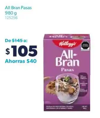 Sam's Club Kellogg's All-Bran Pasas 980g oferta