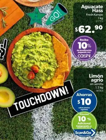 Sam's Club Aguacate Hass Fresh Kampo 1kg oferta