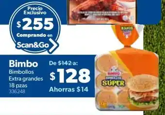 Sam's Club Bimbo Bimbollos Extra Grandes 18 pzas oferta