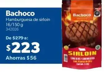Bachoco Hamburguesa de Sirloin 16/150g