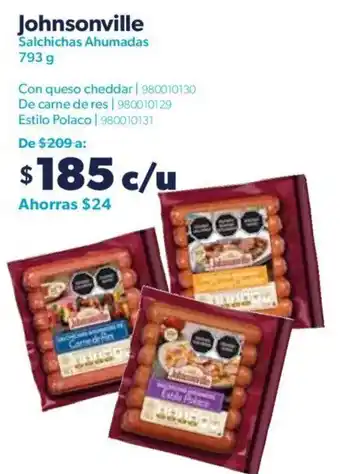 Sam's Club Johnsonville Salchichas Ahumadas 793g oferta