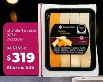 Sam's Club Member's Mark Charola 4 Quesos 907g oferta