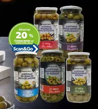 Sam's Club Member's Mark Aceitunas Rellena de Anchoas / de Pimiento 935g, Aceitunas en Rodajas / Deshuesadas 880g / con Hueso 935g oferta