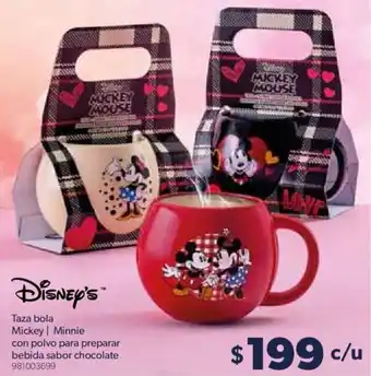 Sam's Club Disney's Taza Bola Mickey | Minnie con Polvo para Preparar Bebida Sabor Chocolate oferta