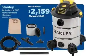 Sam's Club Stanley Aspiradora de 6 HP Acero Inoxidable 10 galones oferta