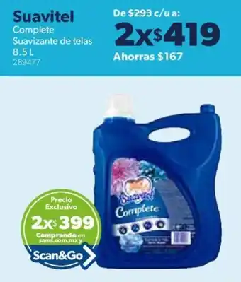 Suavitel Complete Suavizante de Telas 2 x 8.5L