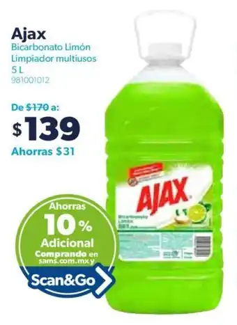 Ajax Bicarbonate Limón Limpiador Multiusos 5L