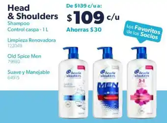 Sam's Club Head & Shoulders Shampoo Control Caspa - 1L oferta