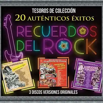 3 cds 20 autenticos exitos recuerdos del rock