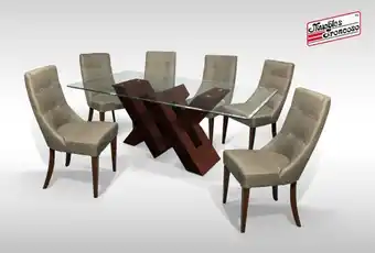 Antecomedor eliana nogal - sillas esparta indra plomo