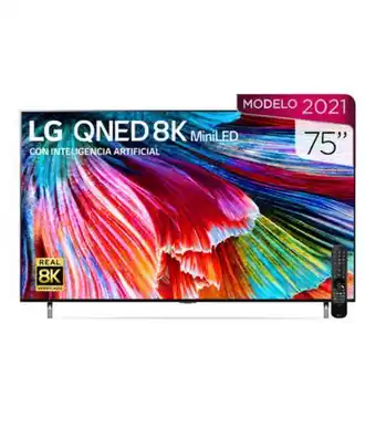 Palacio de Hierro Pantalla lg 75 pulgadas plana qned miniled 8k 75qned99spa oferta