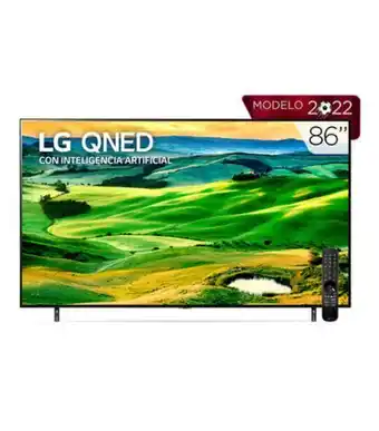 Pantalla 86" plana qned miniled tv 4k smart tv con thinq ai 86qned80sqa