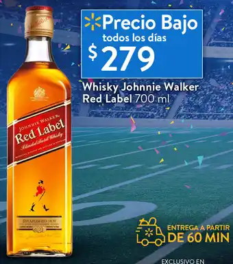 Walmart Whisky Johnnie Walker 700ml oferta