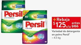 Walmart Variedad de Detergente en Polvo Persil 4,5kg oferta