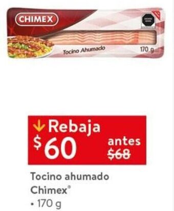 Walmart Tocino Ahumado Chimex 170g oferta