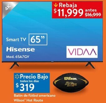 Walmart Hisense Smart TV 65" oferta