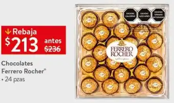 Walmart Chocolate Ferrero Rocher 24 pzas oferta