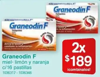 Graneodín F Miel-Limón Naranaja c/16 Pastillas