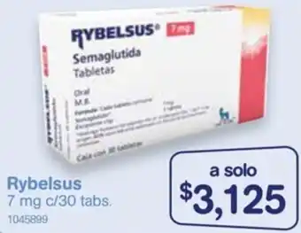 Farmacias Benavides Rybelsus 7mg c/30 Tabs oferta