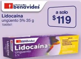 Farmacias Benavides Lidocaína 35g oferta
