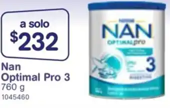 Farmacias Benavides Nan Optimal Pro 3 760g oferta