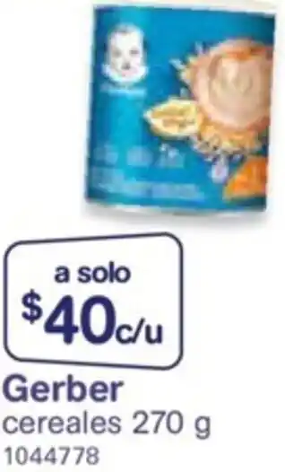 Farmacias Benavides Gerber Cereales 270g oferta