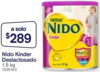 Farmacias Benavides Nido Kinder Deslactosada 1,5kg oferta