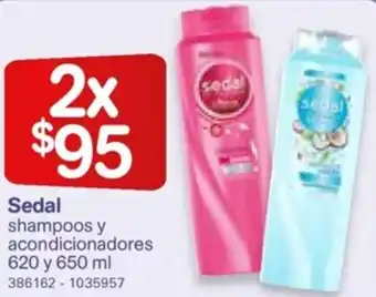 Farmacias Benavides Sedal Shampoo y Acondicionador 620 y 650ml oferta