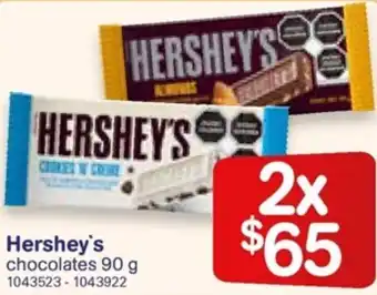 Farmacias Benavides Hershey's Chocolates 90g oferta