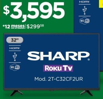 Chedraui Sharp Roku TV 32" oferta