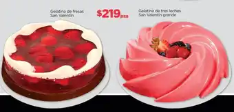 Gelatina de Fresas San Valentín/ Gelatina de Tres Leches San Valentín Grande
