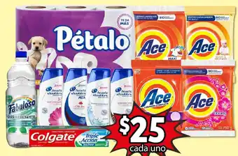 Soriana Mercado Pétalo, Fabuloso, Colgate, Ace oferta