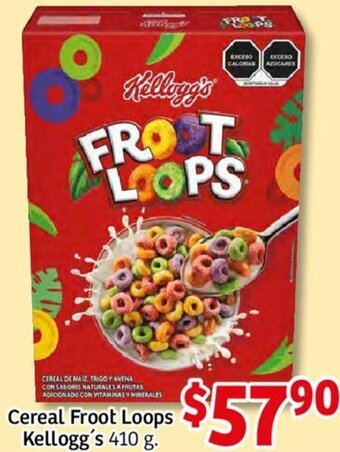 Soriana Mercado Cereal Froot Loops Kellogg's 410g oferta