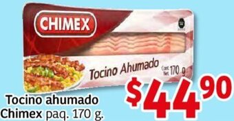 Soriana Mercado Tocino Ahumado Chimex 170g oferta