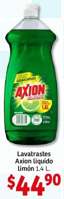 Soriana Mercado Lavatrastes Axion Liquido Limón 1,4L oferta